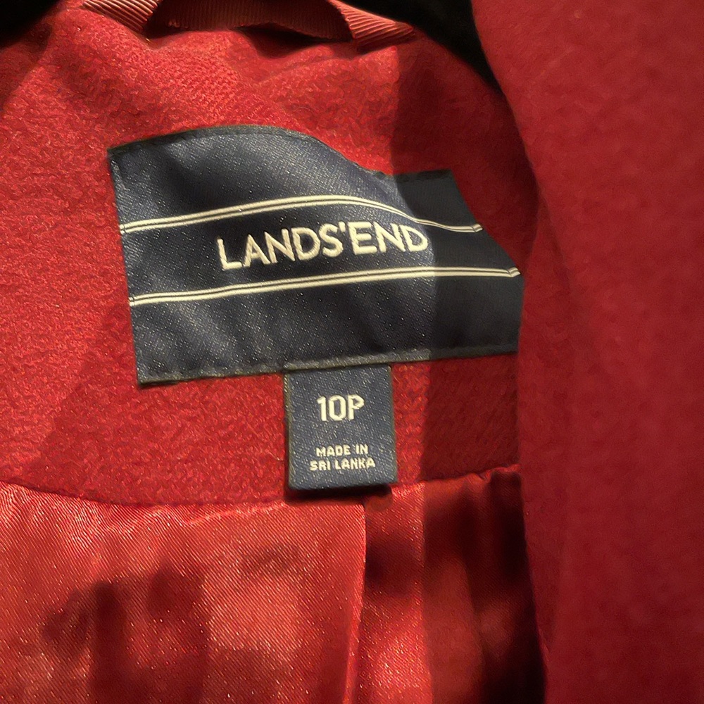 Lands End Women’s 10 Petite Stand Collar Coat